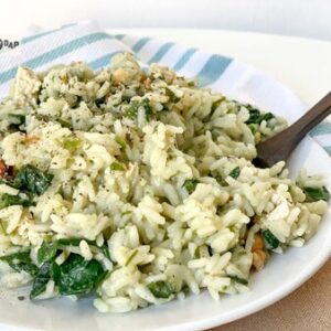 Arroz con espinacas