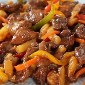 Fajitas de cerdo en salsa agridulce 180gr