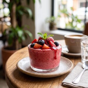 Mousse de frutos rojos